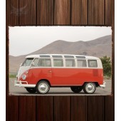 Металлическая табличка Volkswagen T1 Deluxe Microbus